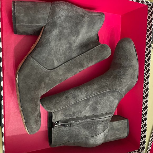 Diane von Furstenberg Lari 8.5 dark grey suede bootie - Picture 2 of 8